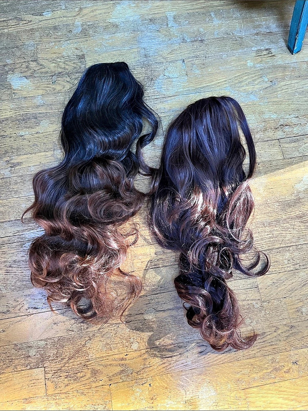 🪮Brunette Ombré Wig & Brown Wig - 2PC (Cosplay, Drag, Halloween)